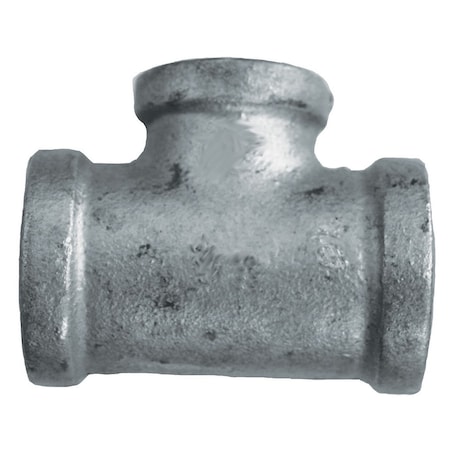 Jones Stephens 3/4in. x 1/2in. Galvanized Iron Reducing Tee, Banded G4600107